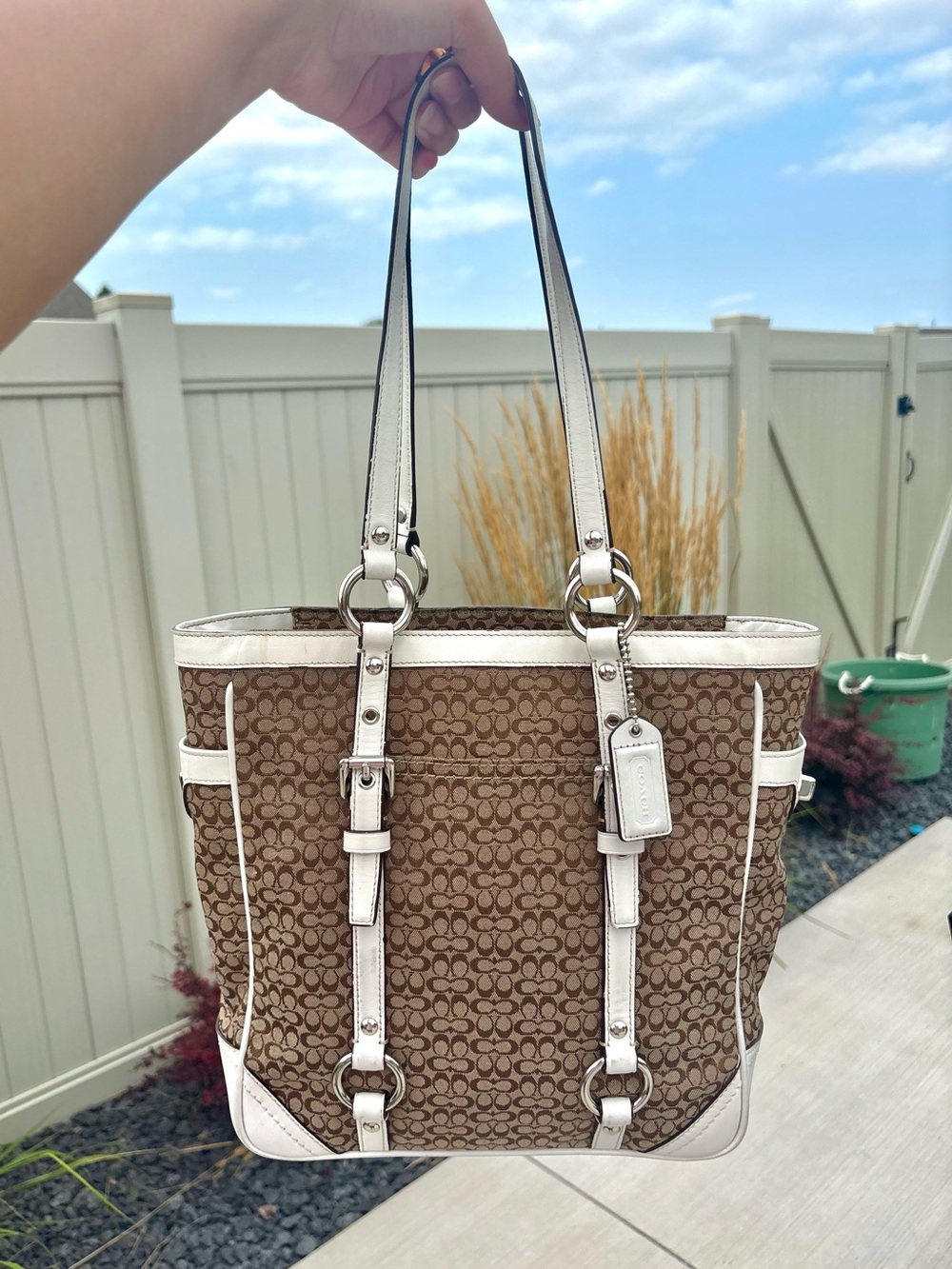 2007 Coach Signature Jacquard Gallery Tote